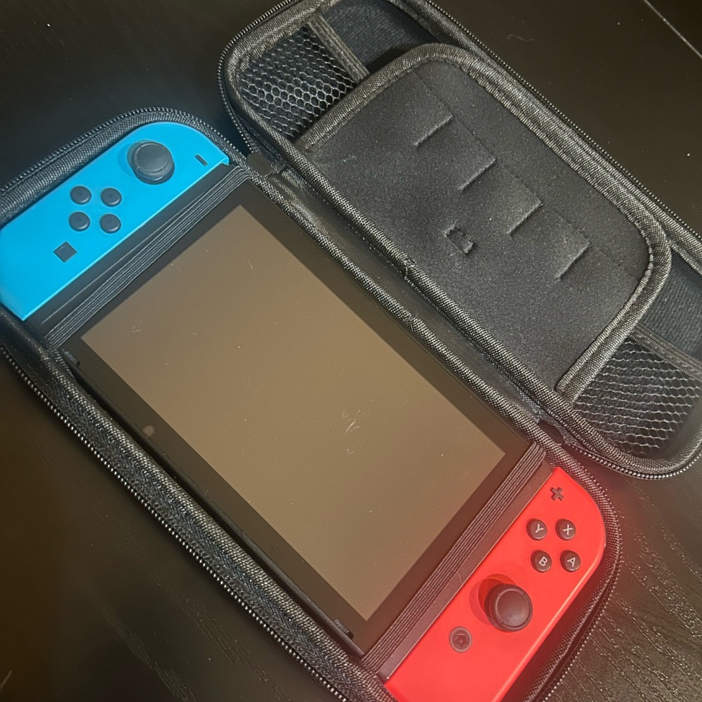 Nintendo Switch Handheld Console Neon Blue and Red